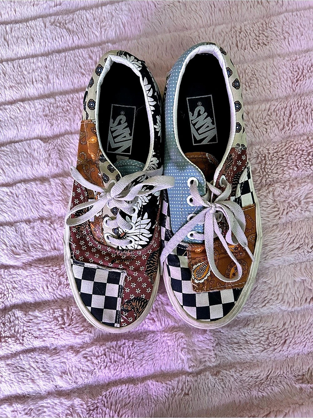 Vans Era Tiger Patchwork Women's Color Block Sneakers US 7.5